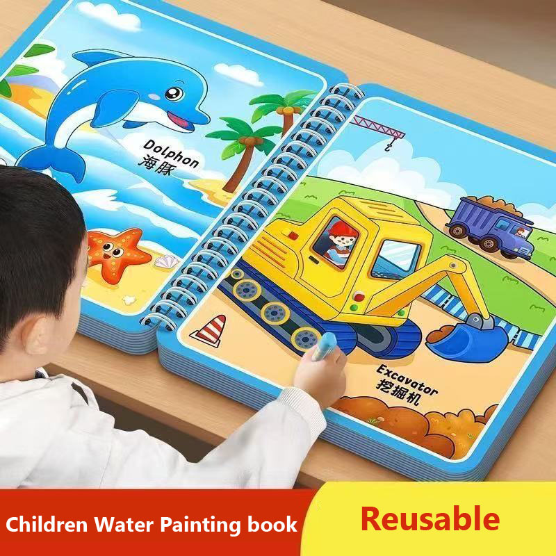 Reusable Water Magic Coloring Book - Libro mágico de dibujo al agua