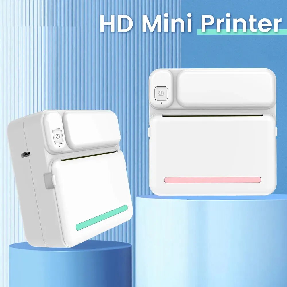 Mini Pocket Thermal Printer Paper Roll - MINI impresora térmica portátil C19, impresora