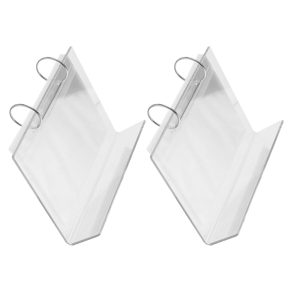 Clear Acrylic Book Stand Holder - 2 unidades de álbum de fotos