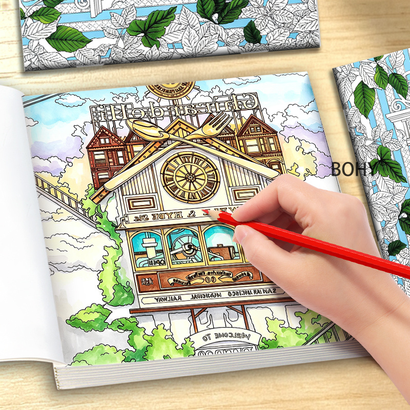 Adult Coloring Book Stress Relief - 1 Libro para Colorear con Temática
