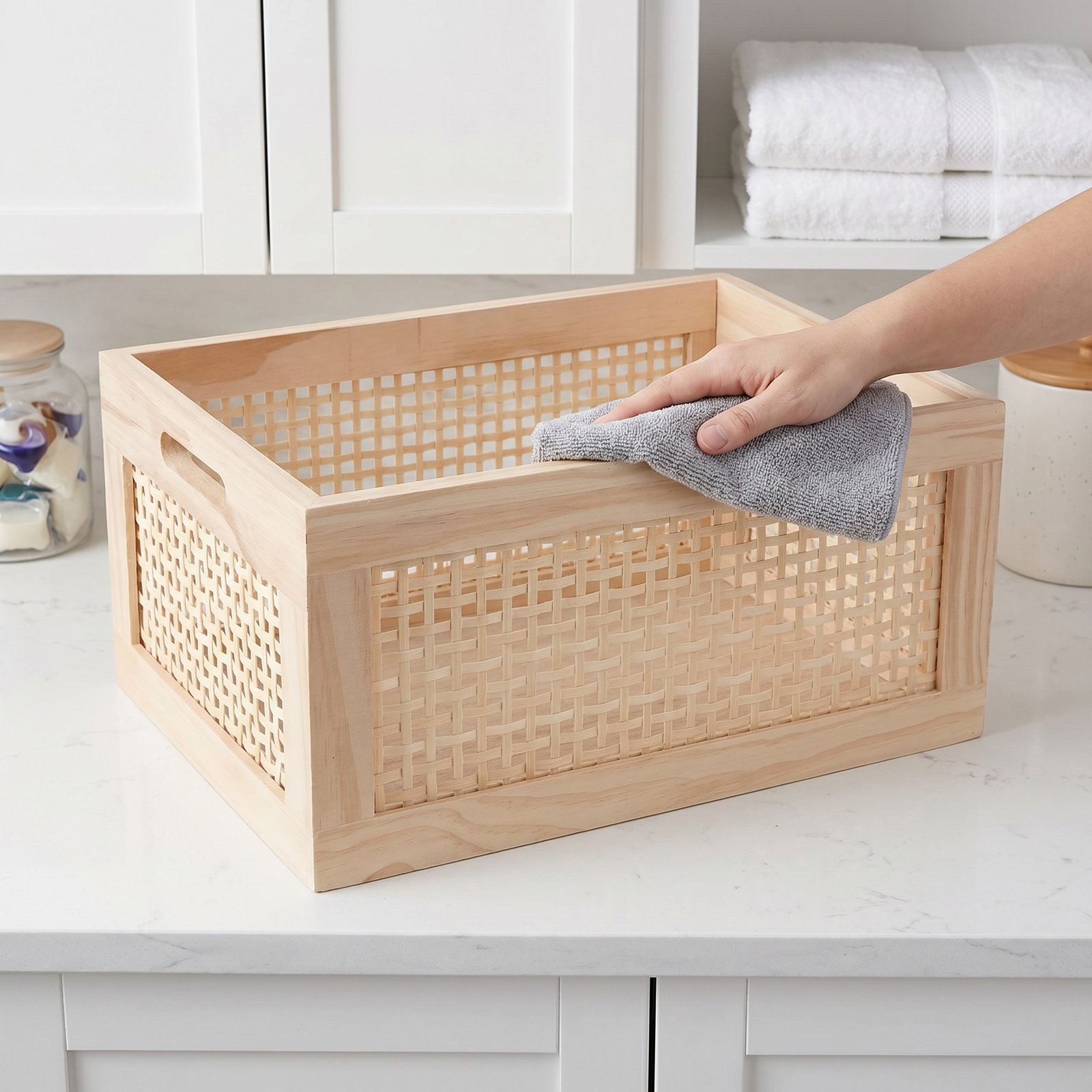 Cesta de revistas tejida, caja - Magazines reseña y precio