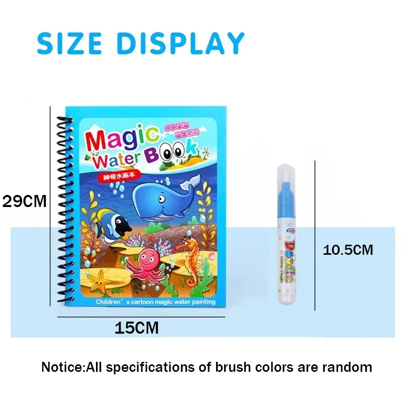 Libro de pintura reutilizable, - Reusable Water Magic Coloring Book reseña y precio