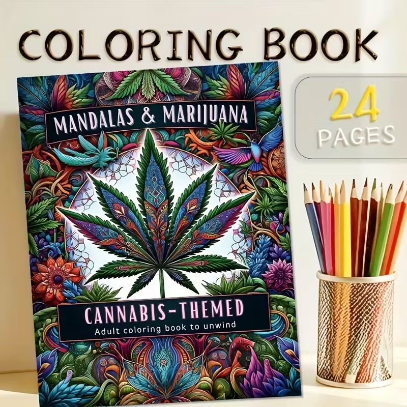 24 páginas estilo Mandala, lib - Adult Coloring Book Stress Relief reseña y precio