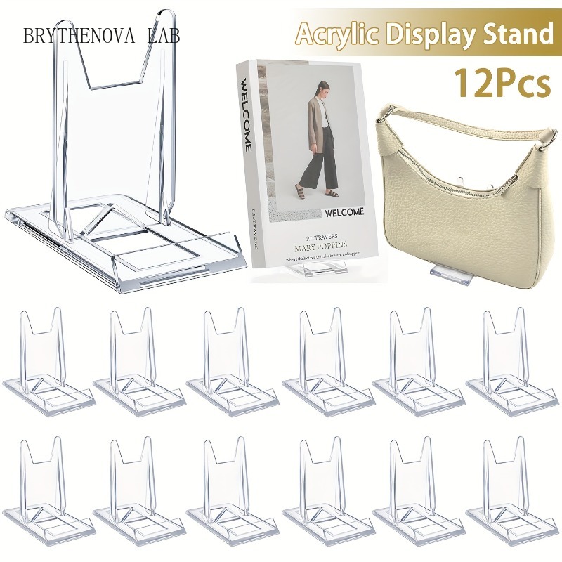 12 Soportes de Exhibición Ajus - Clear Acrylic Book Stand Holder reseña y precio