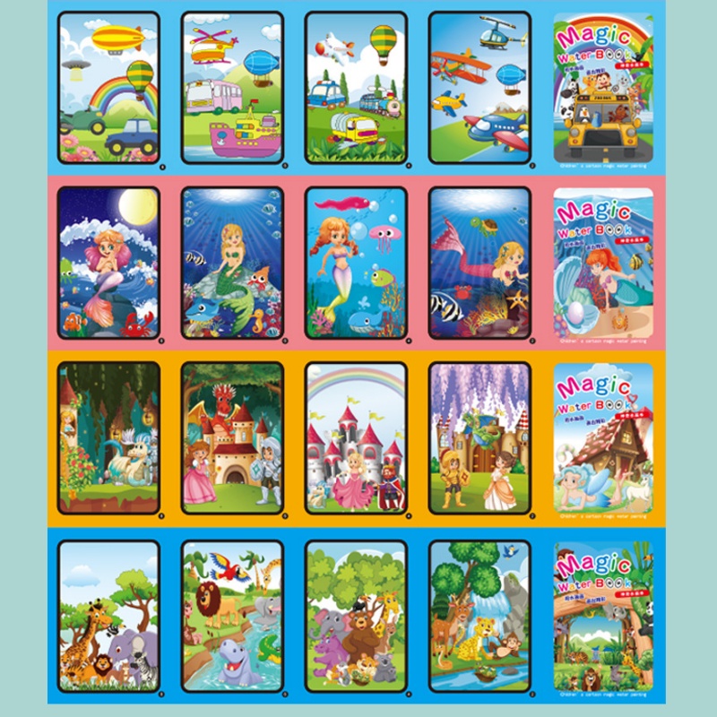 Libro mágico de dibujo al agua - Reusable Water Magic Coloring Book reseña y precio